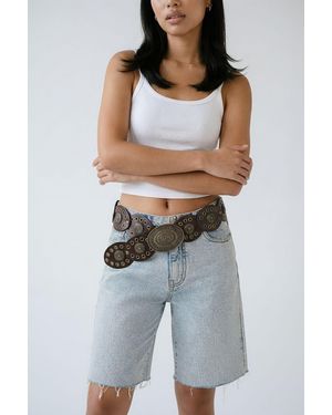 Boohoo Western Disc Belt - Brown