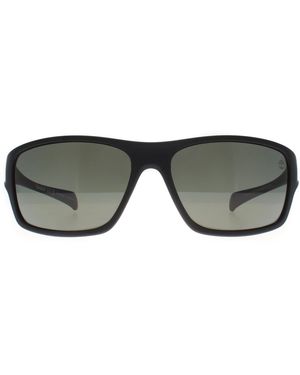 Timberland Wrap Matte Polarized Tb00017 Sunglasses - Black