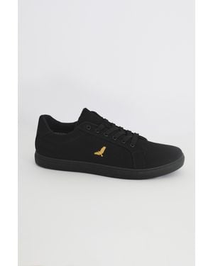 Brave Soul 'Kite' Canvas Lace Up Trainers - Black