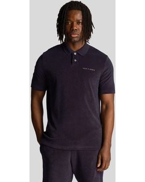 Lyle & Scott And Towelling Polo Shirt - Blue