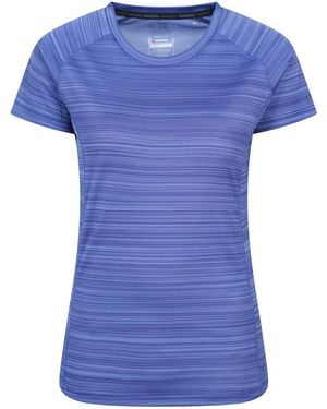 Mountain Warehouse Endurance Gestreept T-Shirt (Kobalt) - Blauw