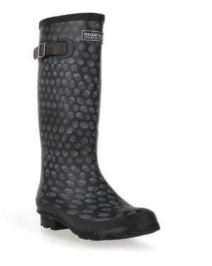 Regatta Lady Fairweath Polka Dot Rain Boots - Black
