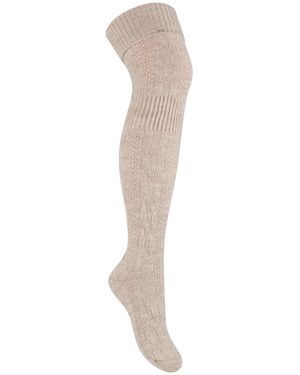 Steve Madden Over The Knee Wool Socks - Natural