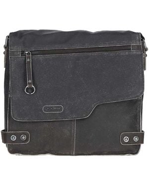 Ashwood Leather Real Messenger Bag - Grey