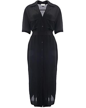 Raey Relaxed Fit Pocket Front Shirt Dress - Blue