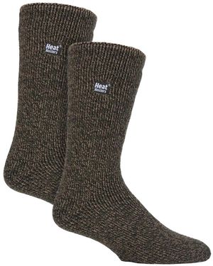 Heat Holders 2 Pack Merino Wool Thermal Socks - Grey