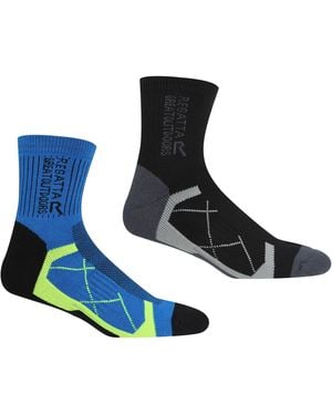 Regatta Actieve Outdoor Sokken (set Van 2) (zwart/hawaïblauw)