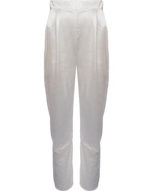 TFNC London Ivory Bridal Satin Trousers - Grey