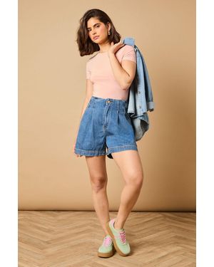 Oasis Eudora Faux Leather Two Tone Platform Trainers - Blue