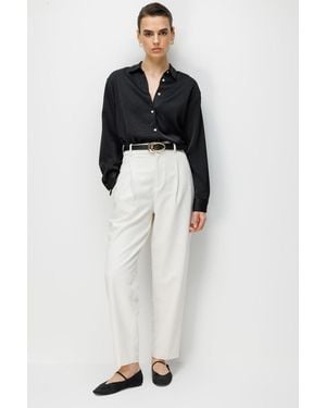 MixRay Regular Fit Satin Woven Button-Up Shirt - Black