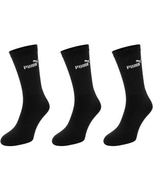 PUMA 3-Pack Elements Crew Socks - Black