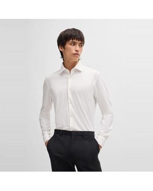 HUGO Slim Fit Long Sleeve Shirt - White
