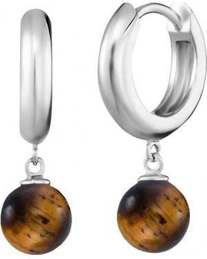 Engelsrufer Ere-Te-Cr Ladies Powerful Stone Earrings Sterling - White