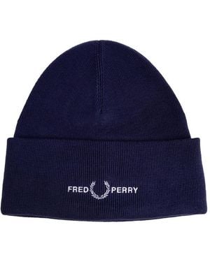 Fred Perry Accessories Graphic Beanie Hat - Blue