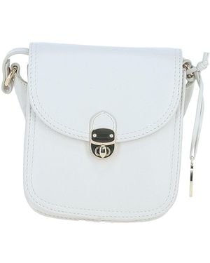 Ashwood Leather Elegant Crossbody Bag With Twist Lock - White