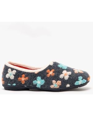Sleeper Gracie Knitted Full Slippers Multi - Blue