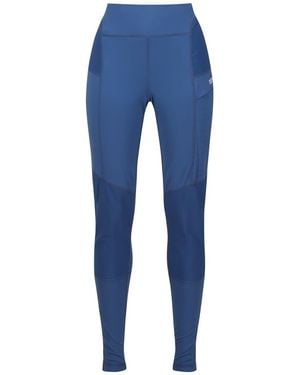 Regatta Gravaletechl Solid Patterned High Rise Leggings - Blue