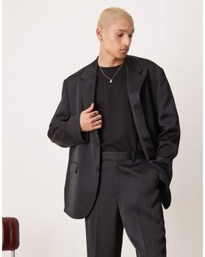 ASOS Slouchy Oversized Suit Jacket - Black