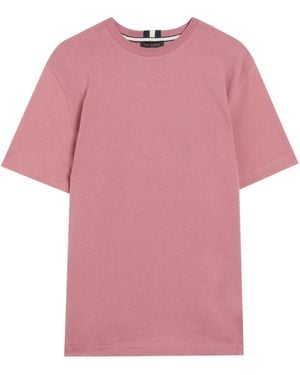 Ted Baker Wiskin Regular Branded T-Shirt - Pink