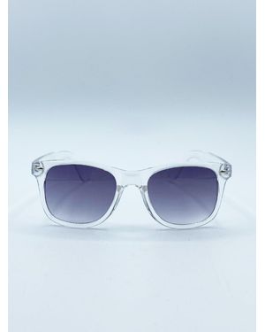 SVNX Clear Wayfarer Sunglasses With Graded Lenses - Blue