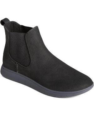 Sperry Top-Sider Coastal Plushwave Ladies Ankle Boots Leather - Black