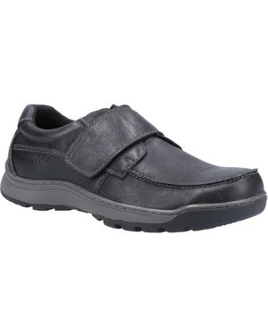 Hush Puppies Casper Touch Fastening Shoes - Black
