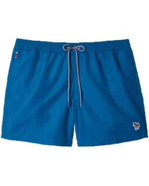 Paul Smith Zebra Swim Shorts Cotton - Blue