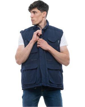 J.b.willis J.J Willis Gilet Multi-Pocket Sleeveless Jacket - Blue