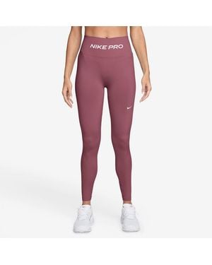 Nike Pro Snug Fit Leggings (Roze Rook) - Rood
