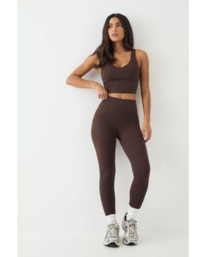 DSGN Studio Sculpt High Waist Legging - Brown