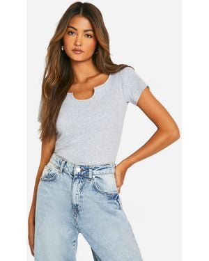 Boohoo Notch Neck Bodysuit - White