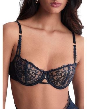Aubade Satin Memories Half Cup Bra - Black