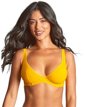 Panache Sw1754A Billie Wired Triangle Plunge Bikini Top - Yellow