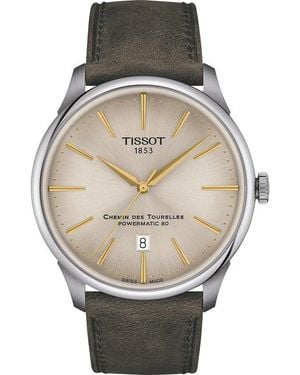 Tissot Chemin Des Tourelles Watch T1394071626100 Leather - Metallic