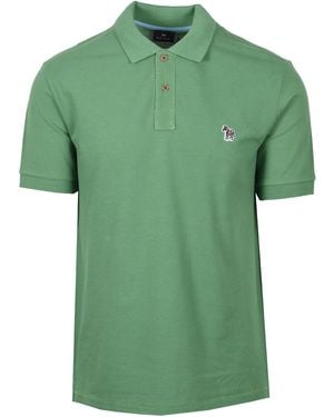Paul Smith Reg Fit Ss Polo Zebra Cotton - Green