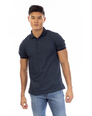 Peter Werth Cosway Collared Neck Short Sleeve Polo Shirt - Blue