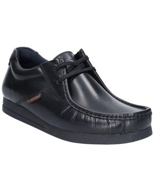 Base London Event Leather Lace-Up Shoes - Blue