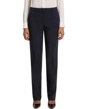 BOSS Tameah Solid Patterned Straight Chinos - Blue