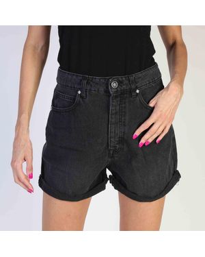 RICHMOND Denim Shorts Midrise Cuffed - Black