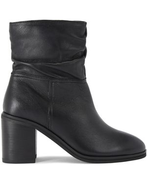 KG by Kurt Geiger Leather Saga Ankle Boots - Black