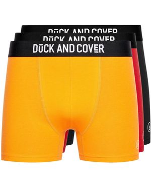 Duck and Cover Fiery Boxer Shorts (Pack Of 3) - Orange