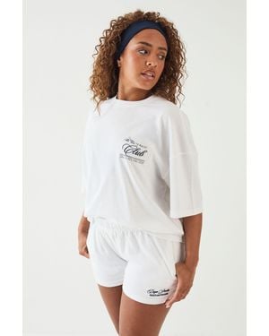 DSGN Studio Yacht Club Embroidered Oversized T-Shirt - White
