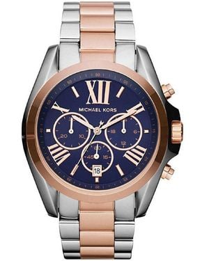 Michael Kors Mk5606-Tone Bradshaw Chronograph Ladies Watch - Blue