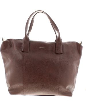 Wynsors Large Tote Bag Luxury Zip Fastening Chocolate - Brown