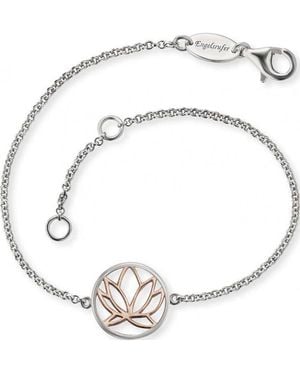 Engelsrufer Erb-Lillotus-Bicor Ladies Lotus Bracelet - White