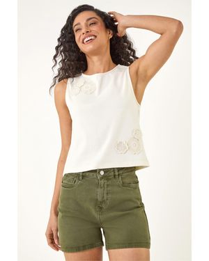 D.u.s.k Floral Embroidered Top - Green