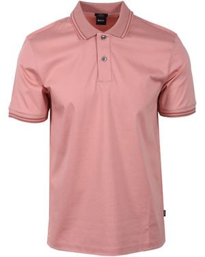 BOSS H Phillipson Polo Light Pastel Cotton - Pink
