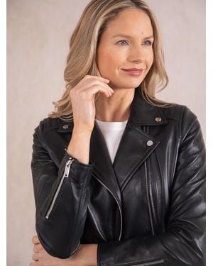 Lakeland Leather Tarraby Biker Jacket - Black