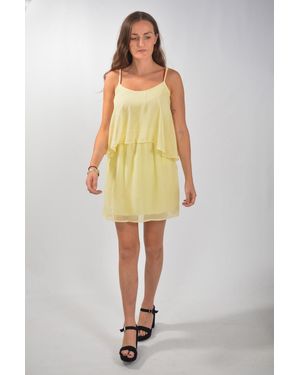 Secret Label Chiffon Layered Strappy Dress - Yellow
