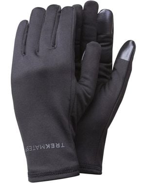 Trekmates Lightweight Stretch Liner Quick-Dry Touchscreen Gloves - Black